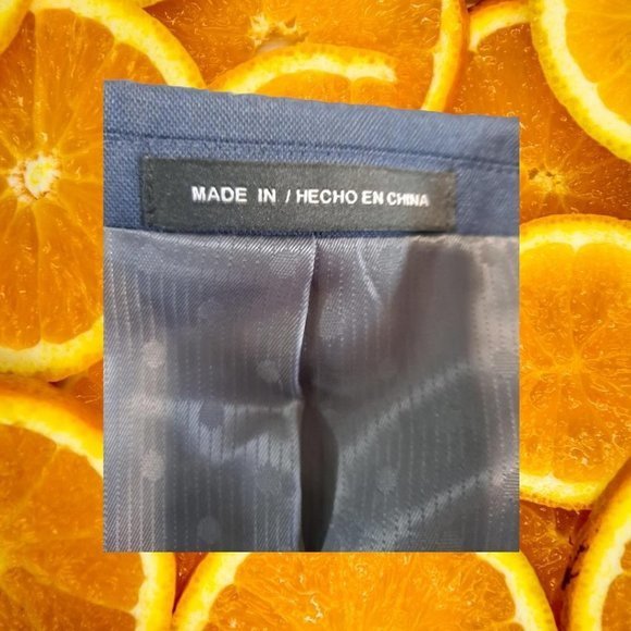 PERRY Ellis Portfolio Slim Fit Blue Suit Jacket Size 46R - Picture 5 of 9